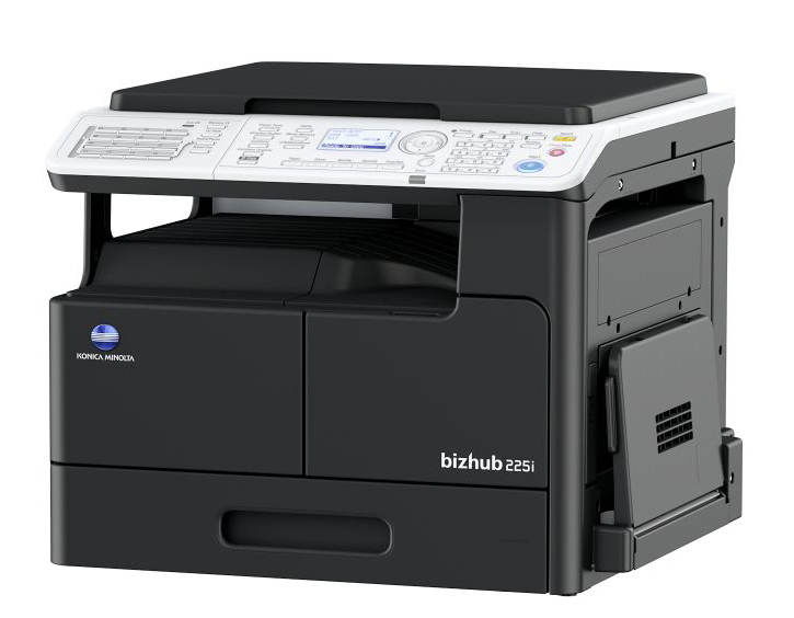 Konica Minolta bizhub 225i - Set 1 - με ενσωματωμένη κάρτα δικτύου (NiC), Απλό Καπάκι (OC), Panel (MK) και Δύο μπουκάλια Toner των 12.000 σελίδων έκαστο. 